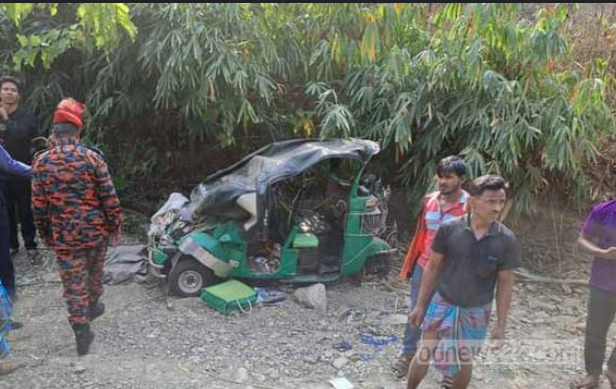 রাজস্থলীতে সিএনজি-অটোরিকশার মুখোমুখি সংঘর্ষে প্রাণ গেল এক মাছ ব্যবসায়ীর