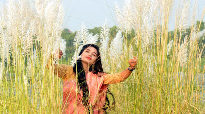 নন্দীগ্রামে মুগ্ধতা ছড়াচ্ছে শরতের কাশফুল