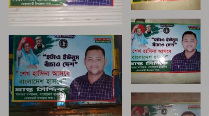  নিষিদ্ধ ছাত্রলীগের ফেস্টুন-পোস্টার, এলাকায় আতঙ্কের সৃষ্টি
