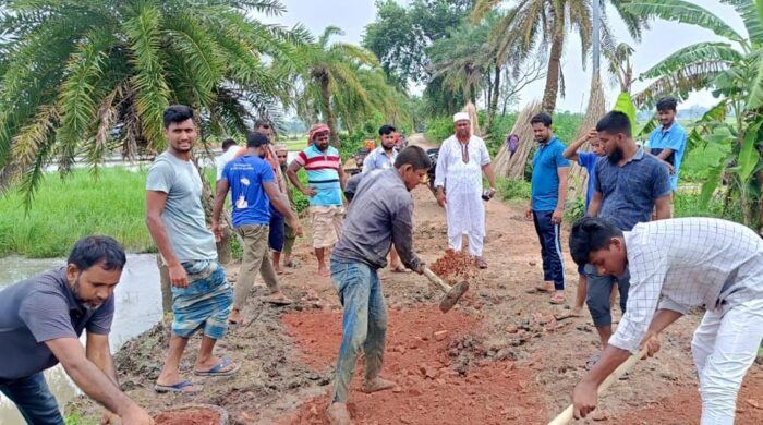 জামায়াতে ইসলামীর স্বেচ্ছাশ্রমে সংস্কার হলো গুরুত্বপূর্ণ গ্রামীণ সড়ক