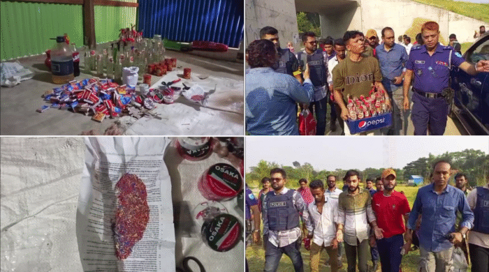 ফরিদপুরে প্রবাসীর বাড়িতে বিস্ফোরক তৈরির কাজ বন্ধ, ৩ আটক