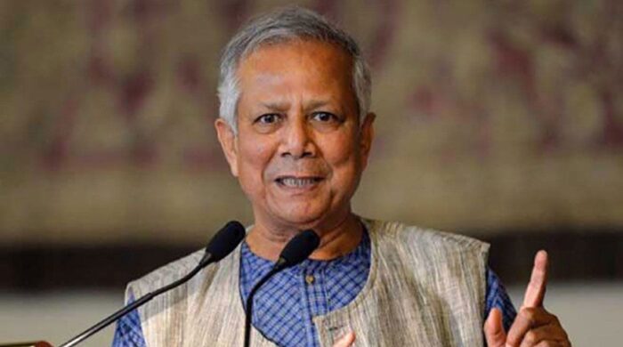 প্রধান উপদেষ্টা ড. মুহাম্মদ ইউনূস জাতির উদ্দেশে ভাষণ দিচ্ছেন