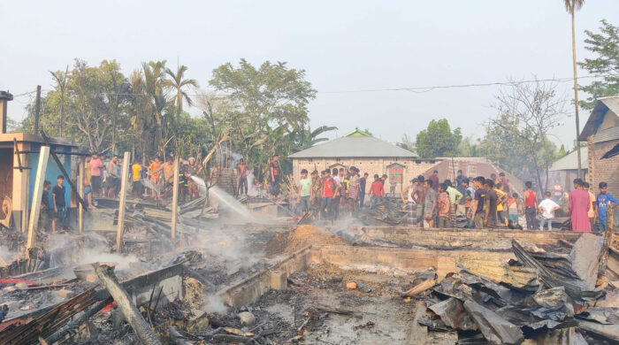 দিনাজপুরে পোল্ট্রি খামারে আগুনে নিঃস্ব একটি পরিবার