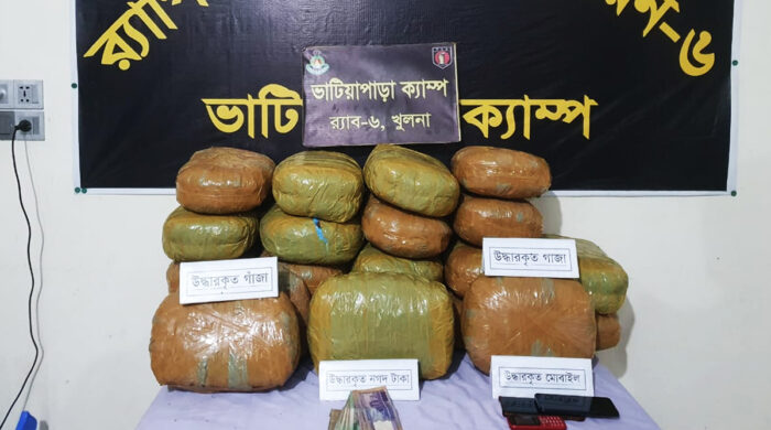 কাশিয়ানীতে গাঁজাসহ মাদক ব্যবসায়ী আটক