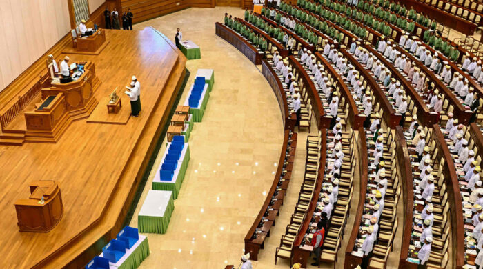 সামরিক শাসনের ছায়ায় মায়ানমারের প্রথম পার্লামেন্ট