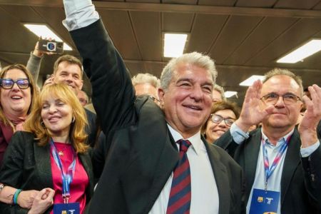 বার্সেলোনা প্রেসিডেন্ট লাপোর্তা জয়