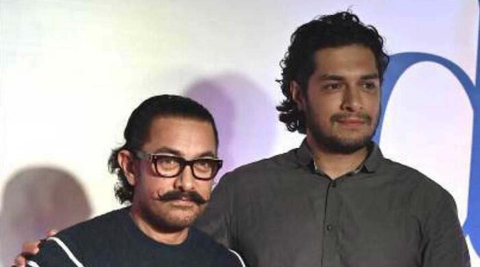 আমির খান ও ছেলে জুনাইদ খান।