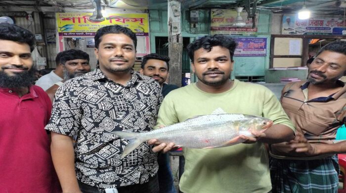 চাঁদপুরে এক ইলিশ বিক্রি হলো ৭৬৪০ টাকায়