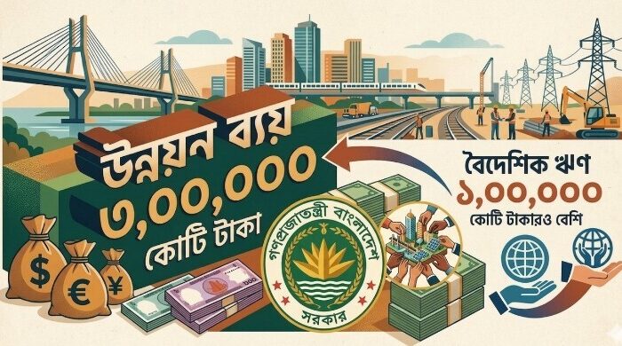ঋণের বেড়াজালে আটকে যাচ্ছে দেশের উন্নয়ন বাজেট