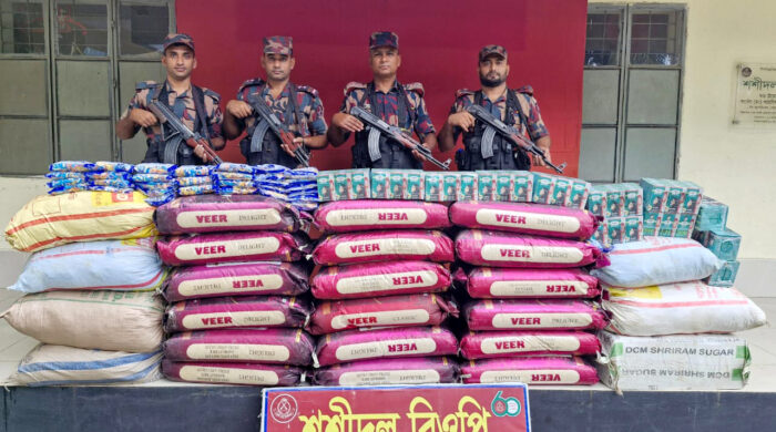 সীমান্ত অভিযানে ৩০ লাখ টাকার পণ্য জব্দ