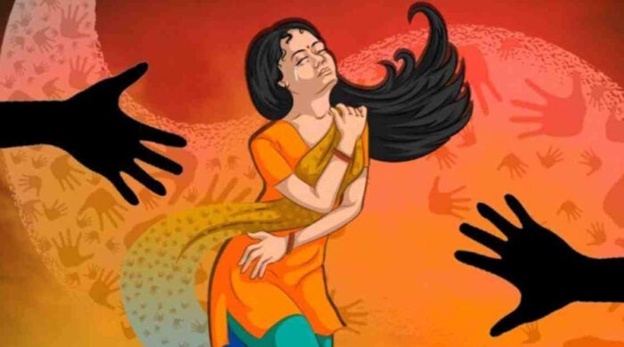 স্বামীর হাত-পা বেঁধে স্ত্রীকে দলবদ্ধ ধর্ষণের অভিযোগ