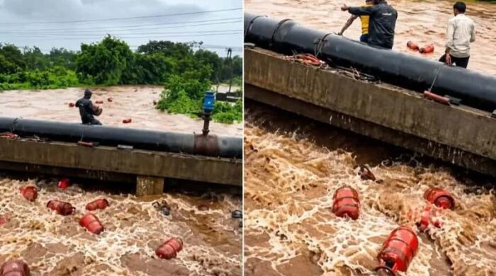 মহারাষ্ট্রে বন্যায় ভেসে গেল ৩ হাজার গ্যাস সিলিন্ডার