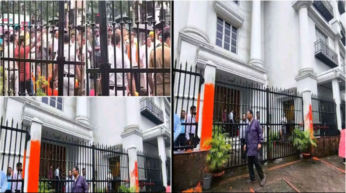 শুভেন্দুর হুঁশিয়ারির পর আনন্দবাজার কার্যালয়ে বিক্ষোভ