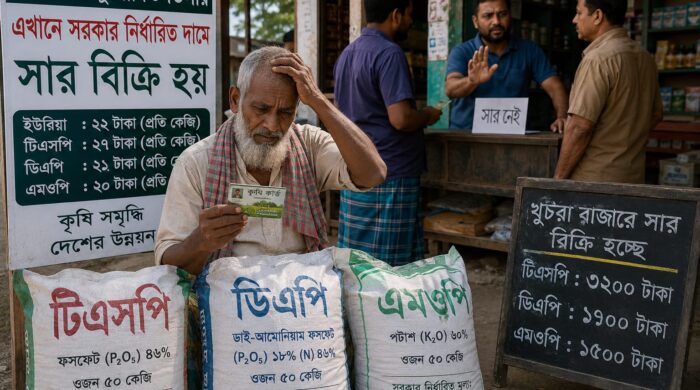 ন্যায্যমূল্যে সার ও ফসলের দাম চান তানোরের কৃষক